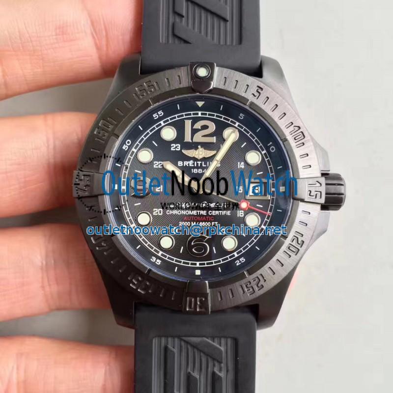 Replica Breitling Superocean Steelfish A17390 N PVD Black Dial Swiss 2836-2