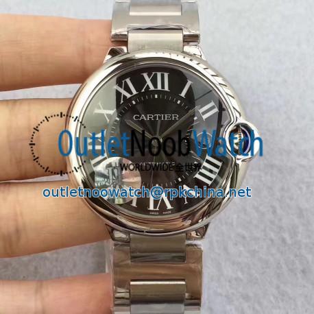 Replica Cartier Ballon Bleu 42MM W6920042  JF Stainless Steel Black Dial Swiss 2824-2