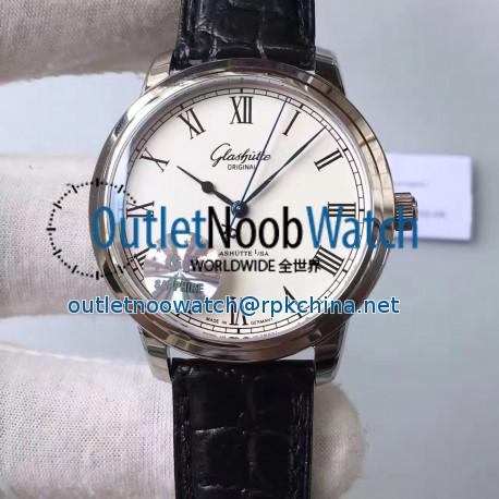 Replica Glashutte Original Senator Excellence V4 1-39-52-01-02-04 GF Stainless Steel White Dial Swiss Caliber 39-52