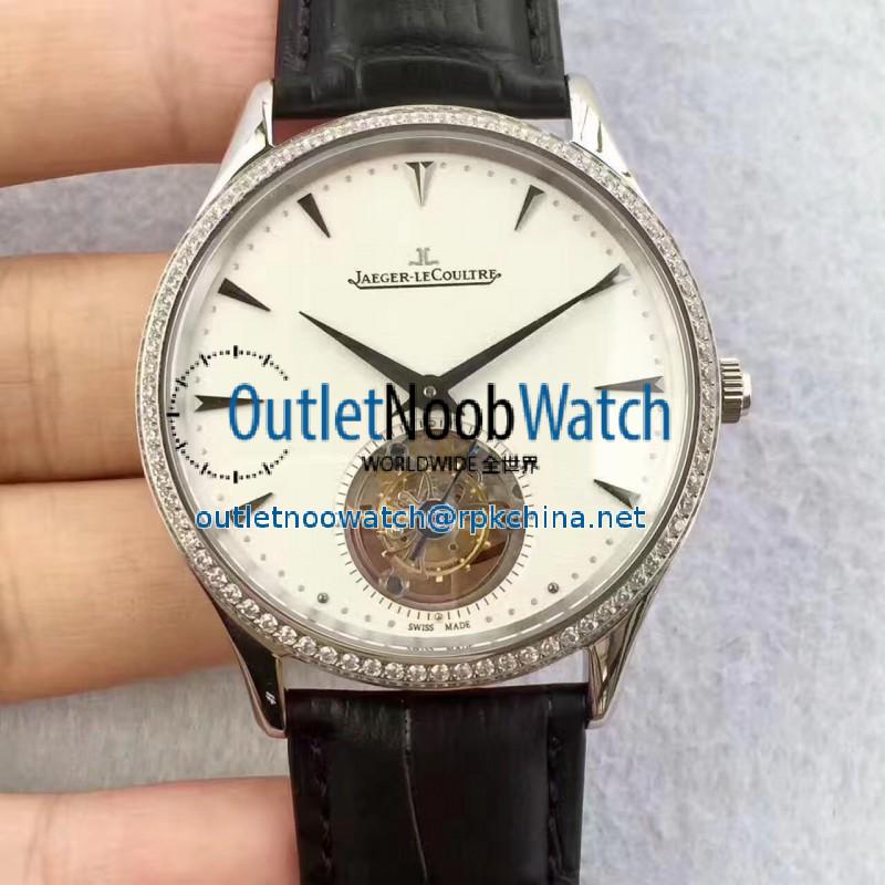 Replica Jaeger-LeCoultre Master Ultra Thin Tourbillon 1323420 JF Stainless Steel & Diamonds White Dial Swiss Tourbillon