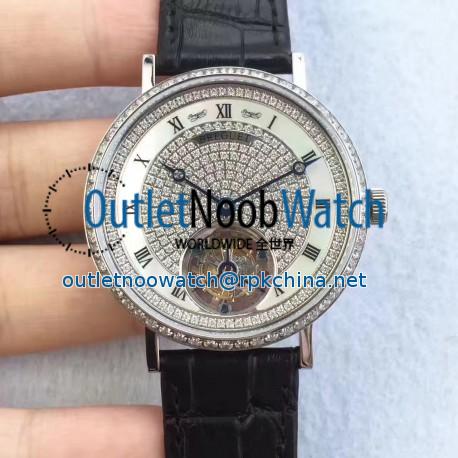 Replica Breguet Classique Tourbillon BG Stainless Steel & Diamonds Diamond Dial Swiss Tourbillon