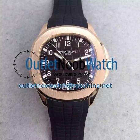 Replica Patek Philippe Aquanaut Jumbo 5167R-001 MK Rose Gold Brown Dial Swiss 324SC