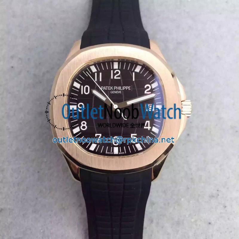 Replica Patek Philippe Aquanaut Jumbo 5167R-001 MK Rose Gold Brown Dial Swiss 324SC