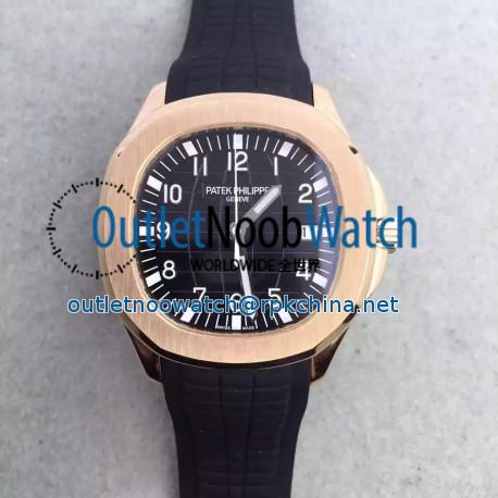 Replica Patek Philippe Aquanaut Jumbo 5167R-001 MK Rose Gold Black Dial Swiss 324SC