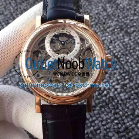 Replica Breguet Grand Complication Tourbillon AX Rose Gold White Skeleton Dial Swiss Tourbillon