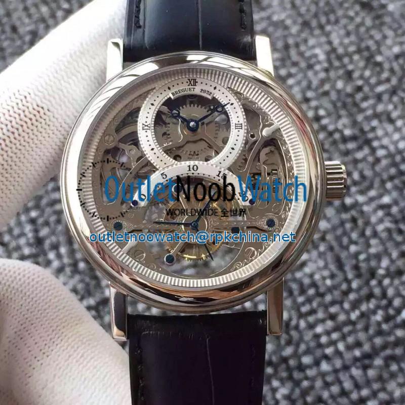 Replica Breguet Grand Complication Tourbillon AX Stainless Steel White Skeleton Dial Swiss Tourbillon