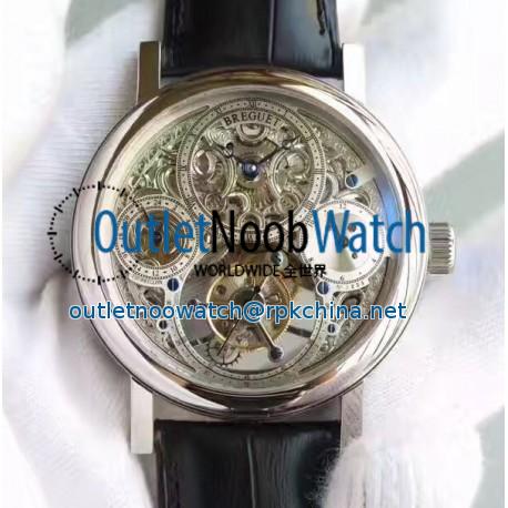 Replica Breguet Grand Complication Tourbillon AX Stainless Steel Silver Skeleton Dial Swiss Tourbillon