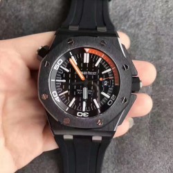 Replica Audemars Piguet Royal Oak Offshore Diver 15707CE.OO.A002CA.01 N Black Ceramic Black & Orange Dial Swiss 3120