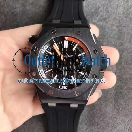 Replica Audemars Piguet Royal Oak Offshore Diver 15707CE.OO.A002CA.01 N Black Ceramic Black & Orange Dial Swiss 3120