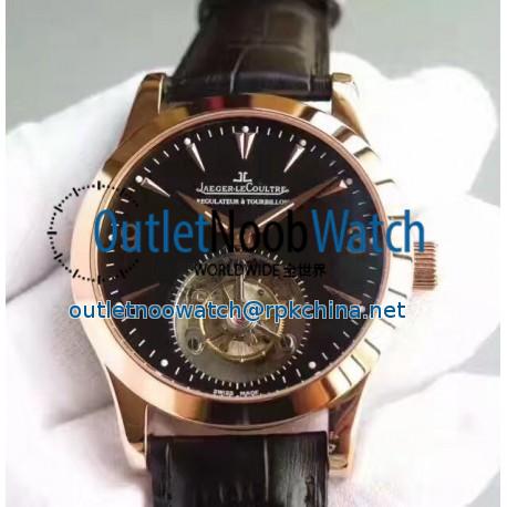 Replica Jaeger-LeCoultre Master Grande Tradition Tourbillon BM Rose Gold Black Dial Swiss Tourbillon