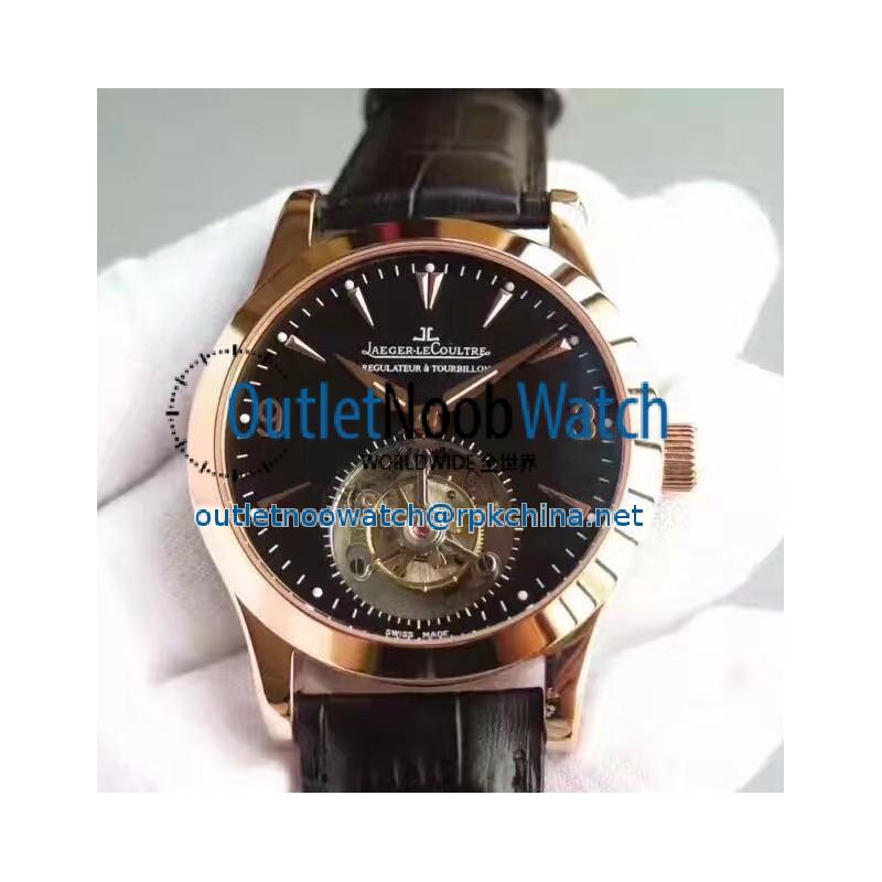 Replica Jaeger-LeCoultre Master Grande Tradition Tourbillon BM Rose Gold Black Dial Swiss Tourbillon