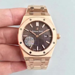 Replica Audemars Piguet Royal Oak 15450 JF Rose Gold Brown Dial Swiss 3120