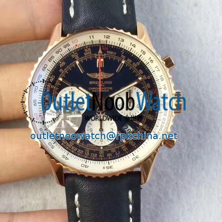 Replica Breitling Navitimer 01 RB012012.BA49.435X.R20BA.1 JF Rose Gold Blue Dial SWISS 7750