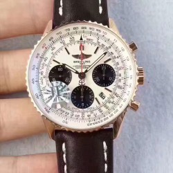 Replica Breitling Navitimer 01 RB012012.BA49.435X.R20BA.1 JF Rose Gold White Dial SWISS 7750