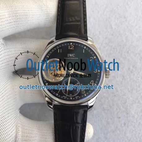 Replica IWC Portugieser Tourbillon IW546301 YL Stainless Steel Black Dial Swiss Caliber 65192