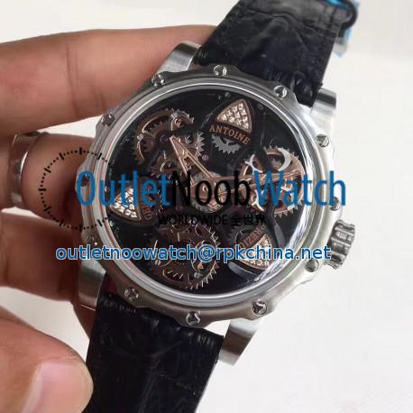 Replica Antoine Preziuso Tourbillon of Tourbillons LE Stainless Steel Black Skeleton Dial Swiss Caliber AFP-TTR-3X