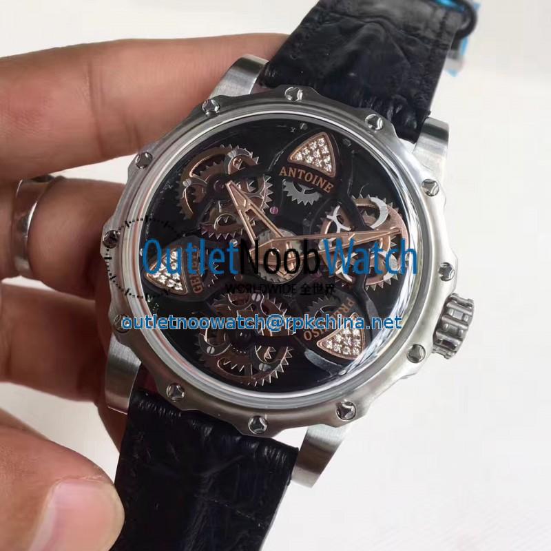 Replica Antoine Preziuso Tourbillon of Tourbillons LE Stainless Steel Black Skeleton Dial Swiss Caliber AFP-TTR-3X