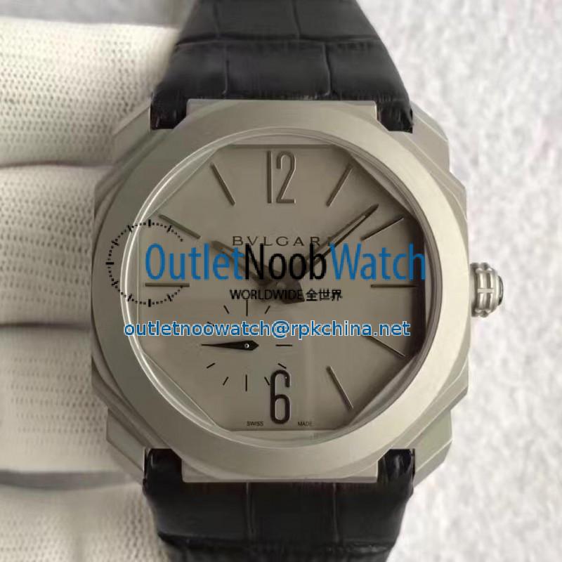 Replica Bvlgari Octo Finissimo 102711 JL Titanium Grey Dial Swiss 2824-2