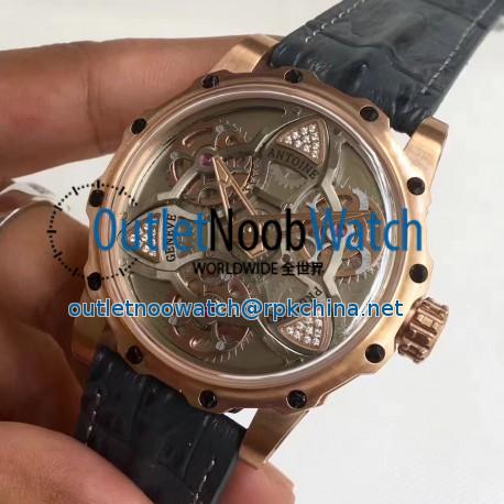 Replica Antoine Preziuso Tourbillon of Tourbillons LE Rose Gold Silver Skeleton Dial Swiss Caliber AFP-TTR-3X