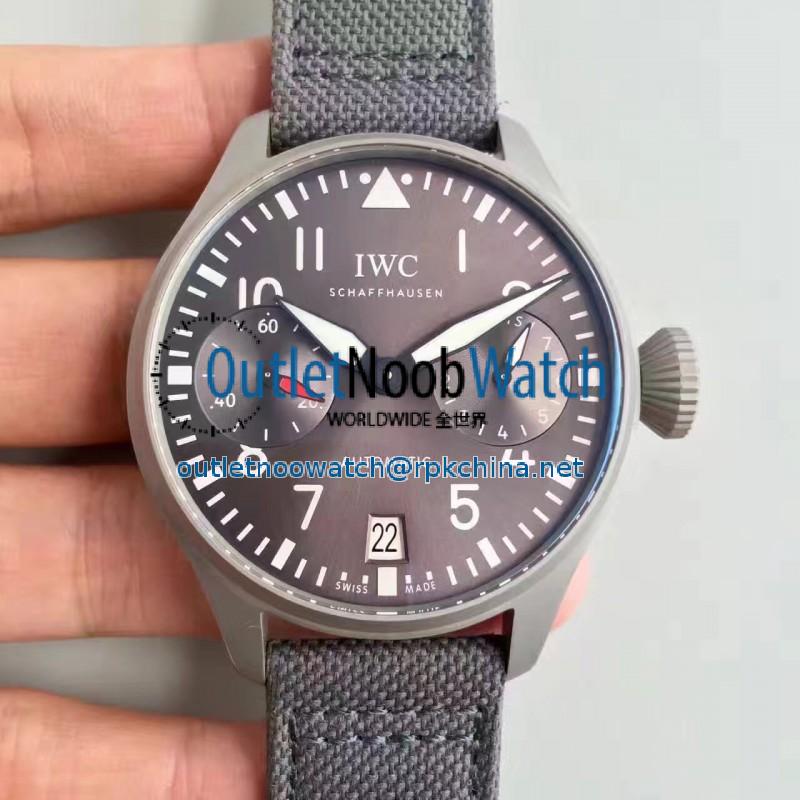 Replica IWC Big Pilot Patrouille Suisse IW500910 ZF Stainless Steel Blasted Anthracite Dial Swiss 51011