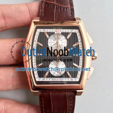 Replica IWC Da Vinci Chronograph IW376402 ZF Rose Gold Black Dial Swiss 89361