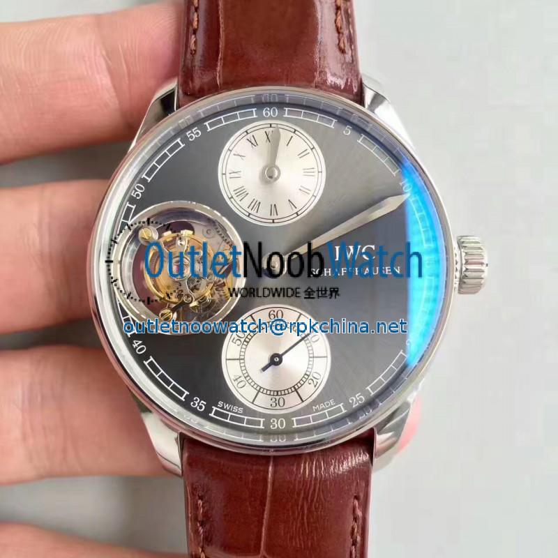 Replica IWC Portugieser Regulator Tourbillon IW544603 N Stainless Steel Anthracite Dial Swiss Caliber 65192