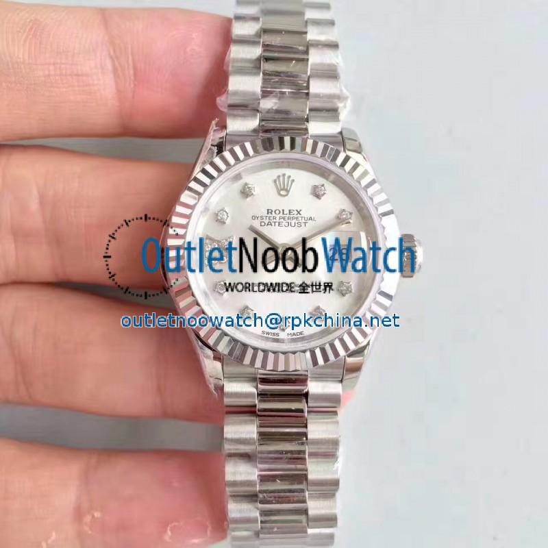 Replica Rolex Lady Datejust 28 279166 28MM N Stainless Steel Silver Dial Swiss 2236