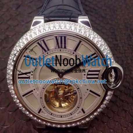 Replica Cartier Ballon Bleu Tourbillon Stainless Steel Silver Dial Swiss Tourbillon